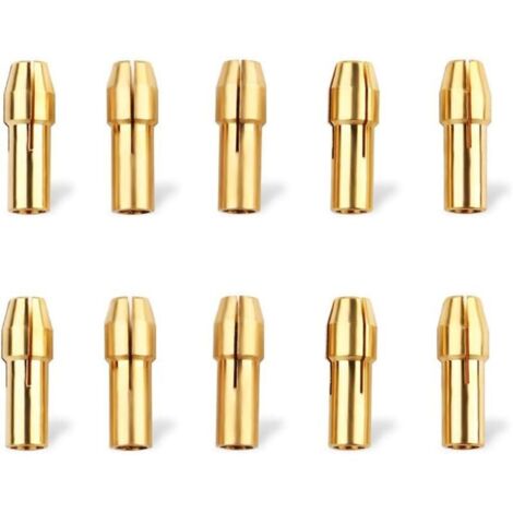 10Pcs 4.8MM Drill Chuck,Mandrin de Serrage en Laiton Tige Mandrins de Précision en Laiton Mini Collet Mandrin Mandrin Serrage à Pince 0.5mm/0.8mm/1.0mm/1.2mm/1.5mm/1.8mm/2.0mm/2.4mm/3.0mm/3.2mm