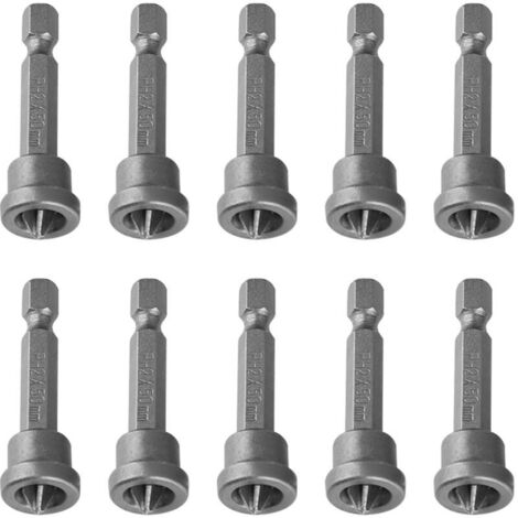 10pcs 50 Mm PH2 Bites de Tournevis Magnétiques Hex