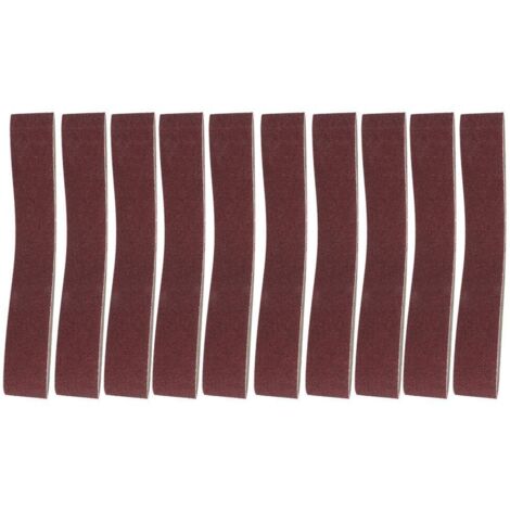 10pcs 50 x 680mm Ceintures de ponçage Ponceuses à bande Périmètre 680mm Largeur 50mm Bande abrasive pour bande abrasive d'oxyde d'aluminium pour bois, métal mou, 120 Grit, Toile Émeri