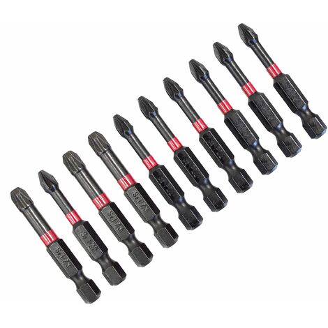 10pcs 50mm Impact Screwdriver Bits - L2395