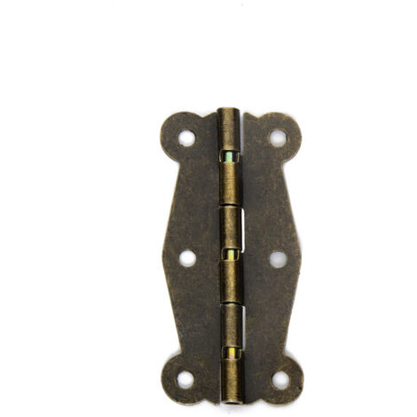Brass Hardware en bois Boîte à bijoux Case poitrine Charnière Armoire Placard Rétro 2Pcs 