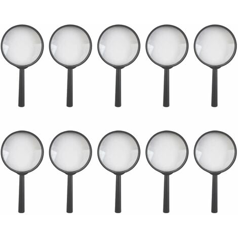 OSUPER 10PCS 5X Children Magnifying Glass Mini Magnifying Glass Portable Plastic Children Magnifying Glass Mini Set Toy Classroom Activities, Small Investigator