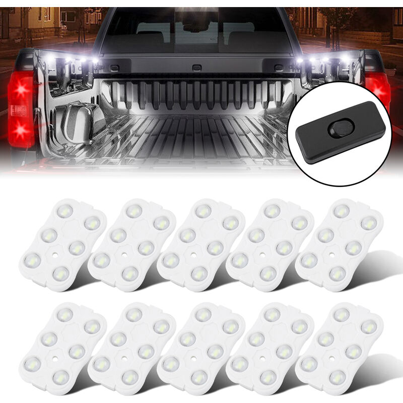 10PCS 6LED Car Interior Light Lamp 12V Bright
