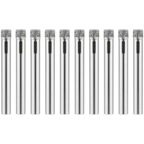 10pcs 6mm perceuse scie cloche outil Kit perceuse diamant Cutter acier au carbone verre céramique