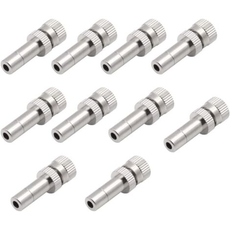 10pcs 6mm Quick Connect Garden Mist Nozzles - 0.6mm
