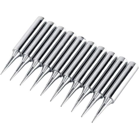 10Pcs 900M-T-I Nickel Plated Copper Soldering Iron Tip, Soldering Iron Replacement Soldering Iron for Form I Soldering Station