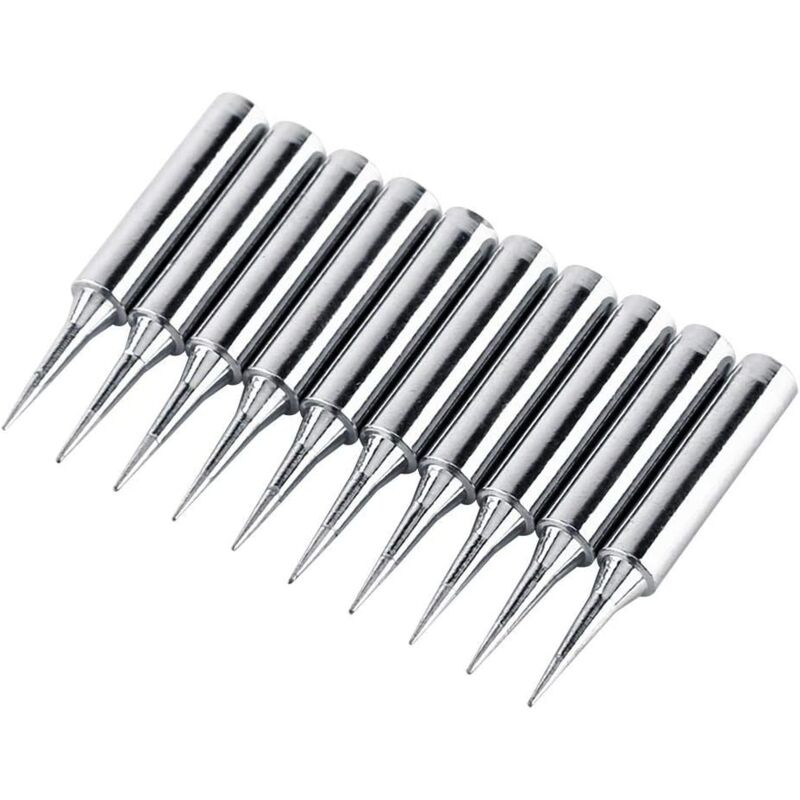 10Pcs 900M-T-I Nickel Plated Copper Soldering Iron Tip, Soldering Iron Replacement Soldering Iron for Form i Soldering Station