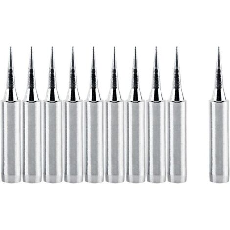 10pcs 900M-TI Soldering Iron Tips, Replacement Soldering Iron Tip Station Tool for HAKKO 936937 Soldering Station, for Rapid, for Aoyue, for Yihua, etc.