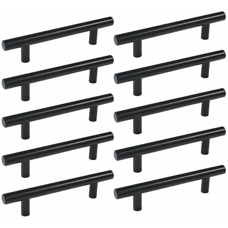 10pcs Bar Bâton Cuisine Porte Poignées Tire Avec Vis(150MM), Acier Inoxydable Poignee de Meuble Espacement des Trous de 96 mm, pour Porte d'armoire ,