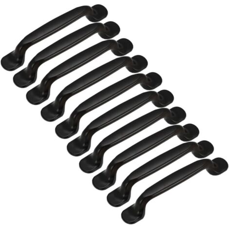 10pcs 96mm poignée meuble Poignée noir Bâton De Porte Cuisine Meuble Placard