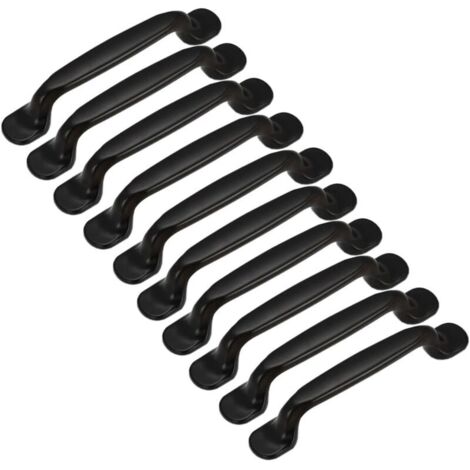 10pcs 96mm poignée meuble Poignée noir Bâton De Porte Cuisine Meuble Placard