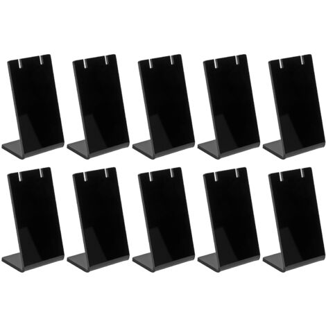 10pcs Acrylic Earring Holder Organizer Ear Studs Jewelry Storage Display Rack Showcase Earrings Display Stand Earring Storage Black