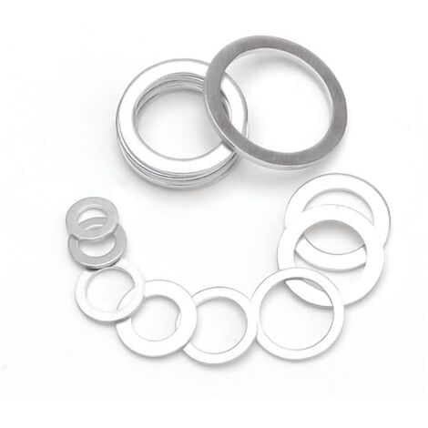 10pcs Aluminum Flat Gasket Washer Sealing Rings Nut and Bolt Set Gasket M10x16x1.0mm