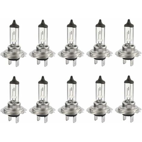 10pcs Ampoules Halogènes LED 12V H7 55W Longue Durée Blanc Blanc Ampoules / Feux Croisés pour Voiture Cisea