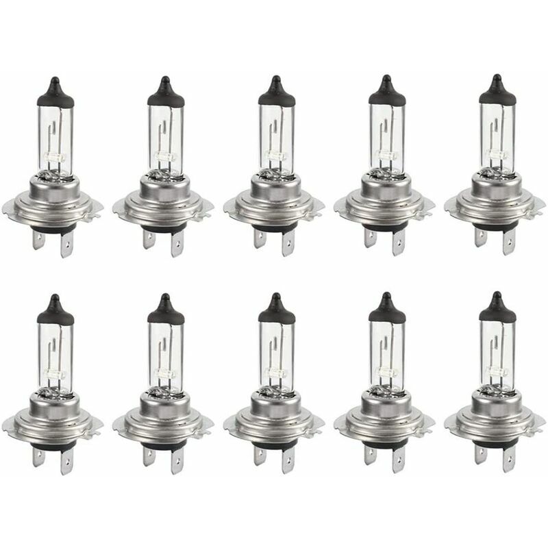 10pcs Ampoules Halogènes led 12V H7 55W Longue Durée Blanc Blanc Ampoules / Feux Croisés pour Voiture