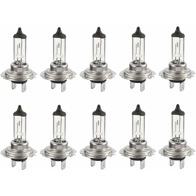 10pcs Ampoules Halogènes led 12V H7 55W Longue Durée Blanc Blanc Ampoules / Feux Croisés pour Voiture