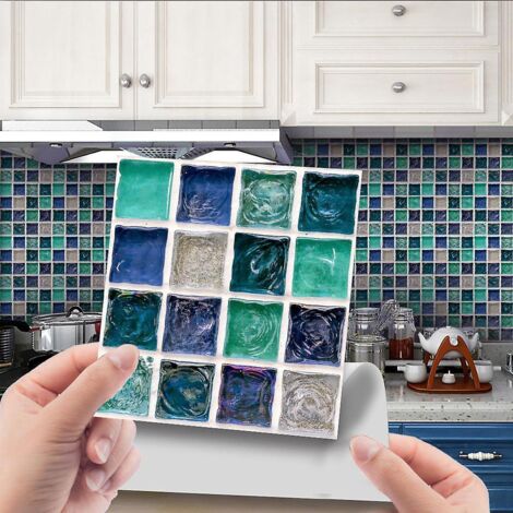 10pcs Auto-adhsifs Stickers Carrelage 20x20cm Stickers Muraux Cuisine Stickers De Carreaux, Autocollant De Carrelage Autocollant De Carreaux Adhsi