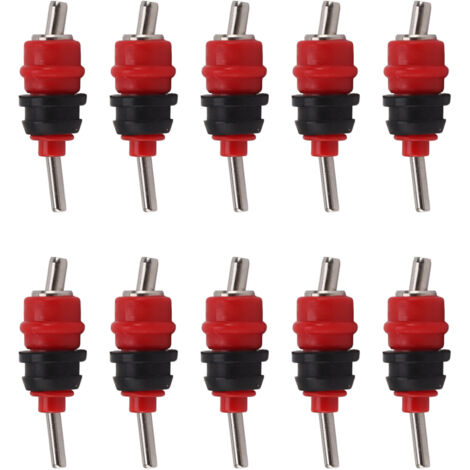 10pcs Automatic Chicken Water Nipple 360 Degree Poultry Drinking Water Chicken Duck Hen Watering Nipple Red Steel Ball