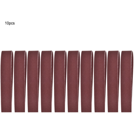 10pcs Bandes de ponçage 760x25mm avec aluminium oxide pour sander belt 240-1000 grit (600)