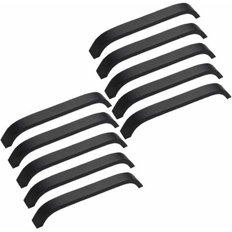 10PCS Black Handle 160mm Cabinet Pulls Kitchen Furniture Cupboard