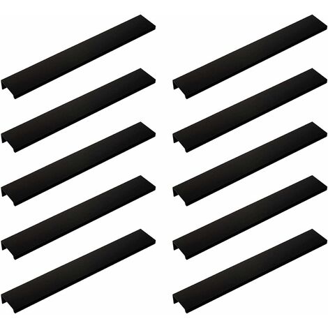 10pcs black Kitchen Cabinet Drawer Pull Handle (160mm, black)