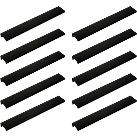 10pcs black Kitchen Cabinet Drawer Pull Handle (160mm, black)