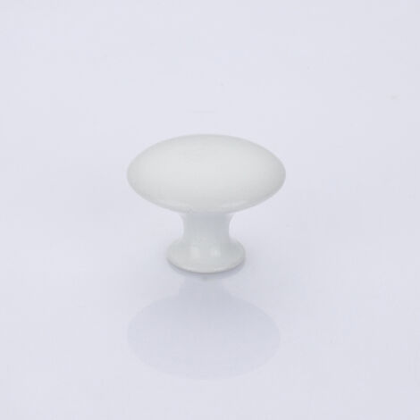 10PCS blanc Tiroir de Porte Poignée, 30mm Bouton de Meubles, Unique Trou Rond Boutons de Tiroir, Boutons de Porte, Poignées de Meuble pour Placard Armoire Cuisine, Chambre d'enfant