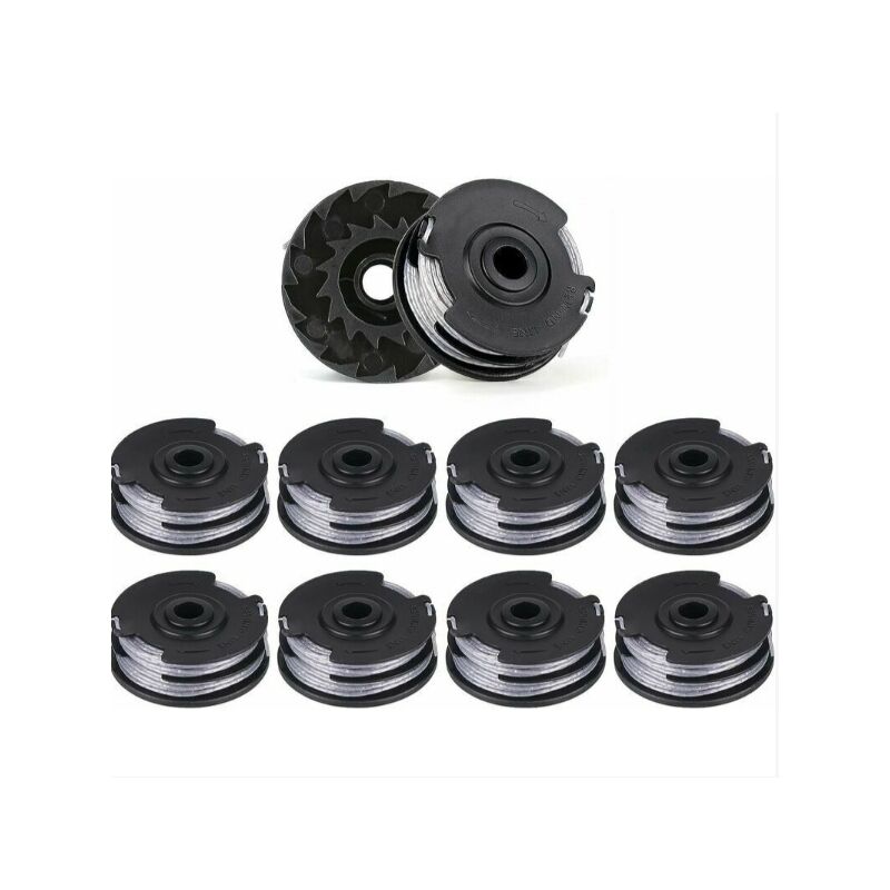 10pcs Bobines de Fil de Rechange pour Débroussailleuses Double Ligne, Longueur de 6 m x 1,6 mm, Convient pour les Modèles Bosch ART 30-36 LI, ART 30,