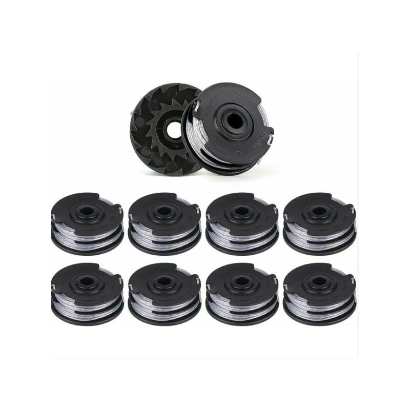 10pcs Bobines de Fil de Rechange pour Débroussailleuses Double Ligne, Longueur de 6 m x 1,6 mm, Convient pour les Modèles Bosch art 30-36 li, art 30,