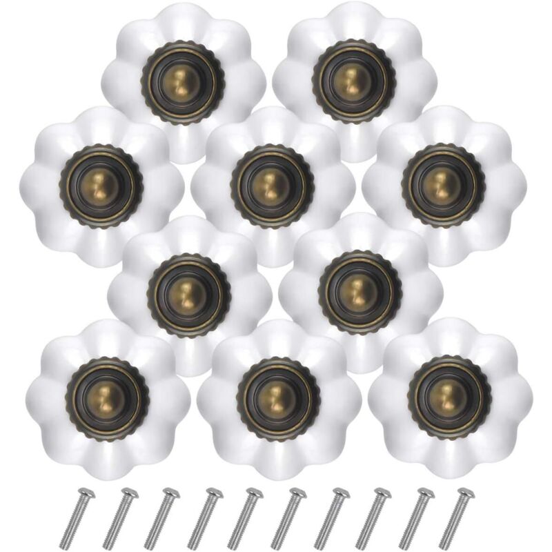 10PCS Bronze Vintage Boutons de Tiroir, 30MM Blanc Tiroir de Porte Poignée, Rond Bouton de Meubles, Boutons de Porte Chambre d'enfant, Poignées de 10PCS Bronze Vintage Boutons de Tiroir, 30MM Blanc Tiroir de Porte Poignée, Rond Bouton de Meubles, Boutons de Porte Chambre d'enfant, Poignées de