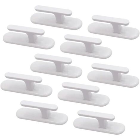 10Pcs Câble Organisateur Enrouleur de Cordon.Enrouleurs de cordons de stores.pour Petits Appareils Ménagers. Mélangeur. Cafetière(Blanc)