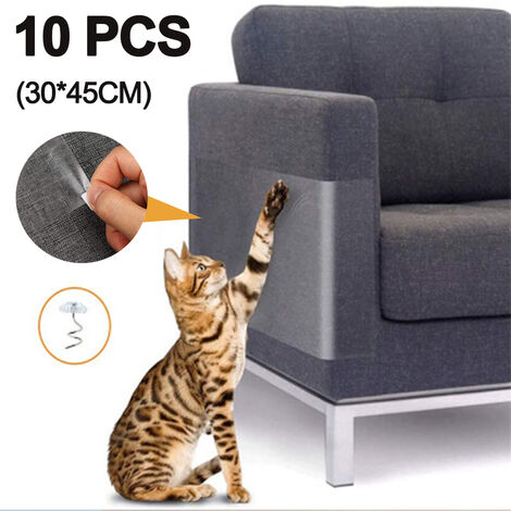 Transparent Cat Claw Protector Sofa Guard Furniture Corner Cover With Pins