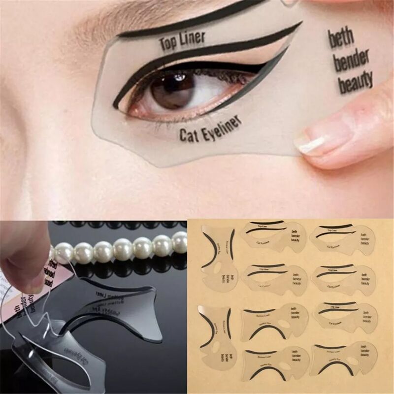 10pcs Cat Smokey Eyeliner Stencil donna Eyeliner