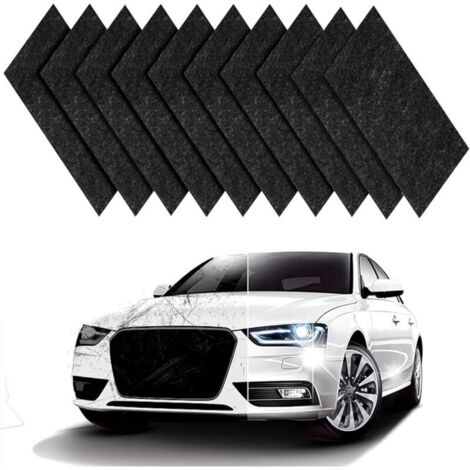 10PCS Chiffon Anti Rayures Voiture, Tissu Nano Efface Rayure Profonde, Polish Carrosserie Brillant, Kit Réparation Peinture Universel