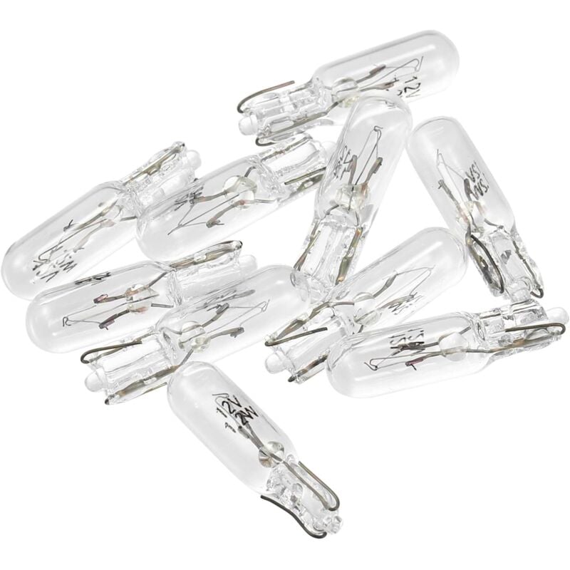 Image of Tigrezy - 10 Stück dc 12 v T5 W1,2 w LED-Glühlampen-Armaturenbrettleuchte weiß für Auto