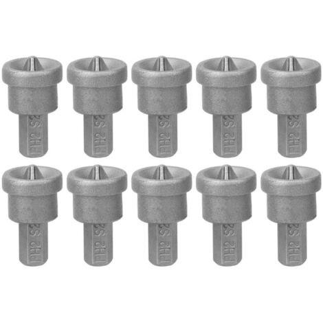 10pcs Dimpler pour cloison sèche Bits magnétiques PH2 pour plaque de plâtre Limite d'arrêt de profondeur de vis