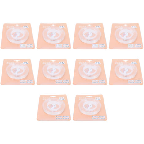 10Pcs Double Sided Tape Washable Reusable Seamless Transparent Adhesive Tape Fasteners