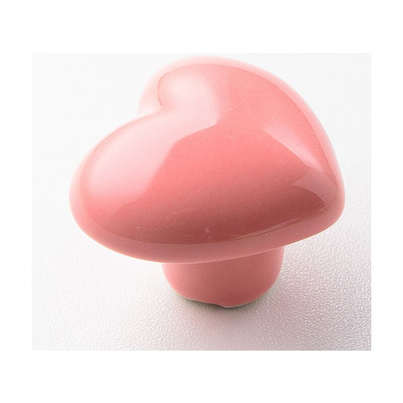 10pcs Drawer Knob Ceramic Cabinet Knobs Kids Room Handle Pull Heart Shape for Dresser Drawers Orange pink