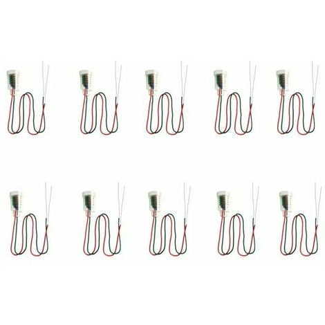 10PCS E10 Base de lámparas LED Montaje de tornillo Soporte de bombillas pequeñas Zócalo de luz con zócalo de cable para experimento de circuito Accesorios de prueba eléctrica para el hogar, Lefou