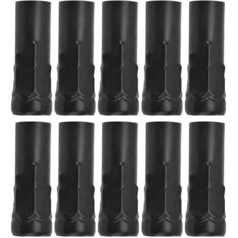 10Pcs E14 Metal Tube for Candle Lamp Holder Lamp Base Lighting Accessories 25x80mm Black