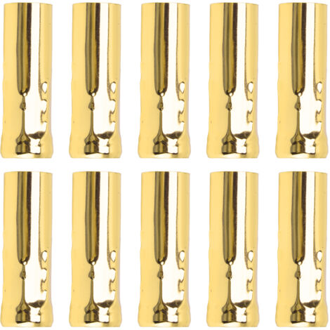 10Pcs E14 Metal Tube for Candle Lamp Holder Lamp Base Lighting Accessories 25x80mm Electrophoresis Gold