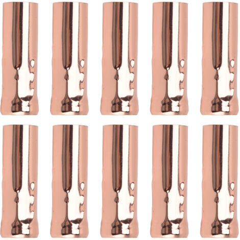 10Pcs E14 Metal Tube for Candle Lamp Holder Lamp Base Lighting Accessories 25x80mm Rose Gold