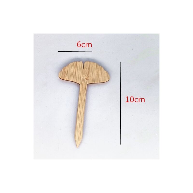 10pcs etichette per piante a forma di T in bambù