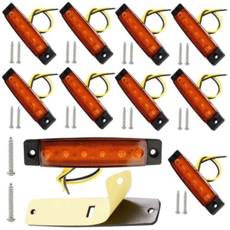 6 Feux LED Rouges 24V Pour Camion, Caravane, Remorque – Gabarit, Universels