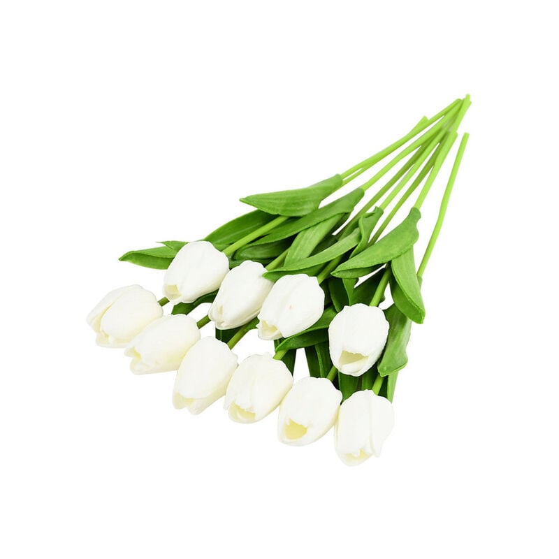 10pcs fiore di tulipano artificiale tocco reale bouquet artificiale pe fiore finto per la decorazione di nozze fiori decorazione del giardino di casa