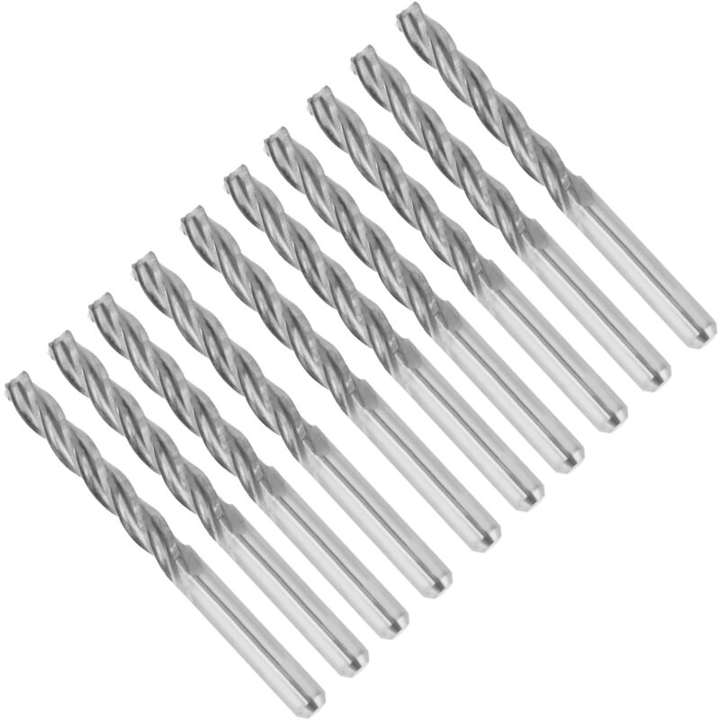 Ineasicer - 10pcs Fraise à queue en carbure à 4 cannelures cnc 3.175 x 22mm