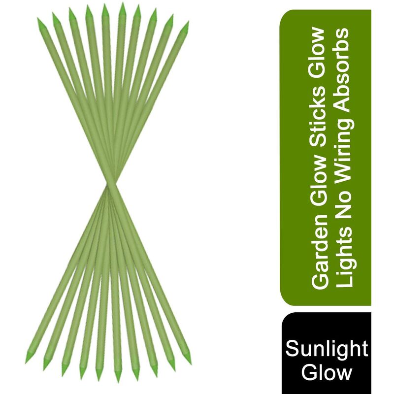 Curated - 10Pcs Garden Glow Sticks No Wiring Absorbs Sunlight Glow In The Dark