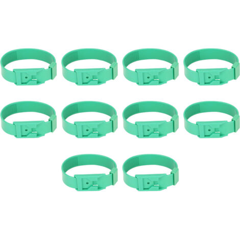 10Pcs Goat Collar Sheep Identification Bands Livestock Marking Ring Farming Equipment 36cm Green