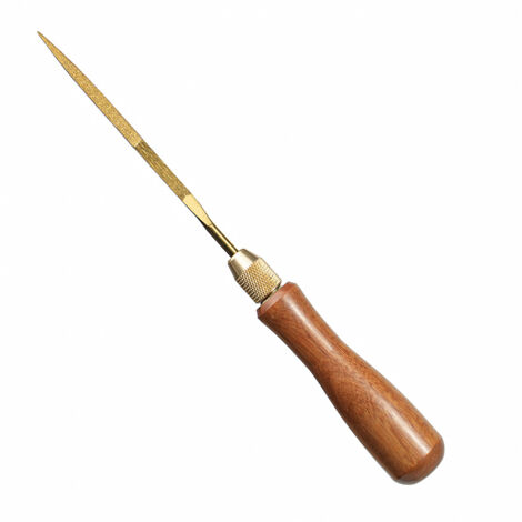 10PCS Gold-colored Diamond File Set with Rosewood Wooden Handles Woodworking Rasp File Kit Manual Grinding Tool for Wood Metal Plastics