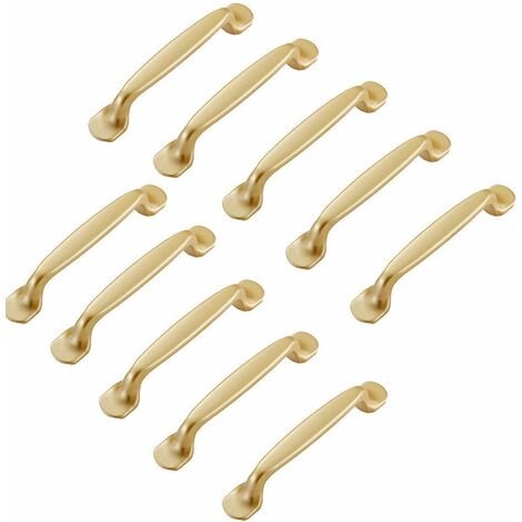 Modern Knurl Brass Kitchen Cabinet Knobs and Handles Gold Furniture Drawer  Dresser Tbar Pulls Cupboard Door Handles Hardware 128mm 2Pack